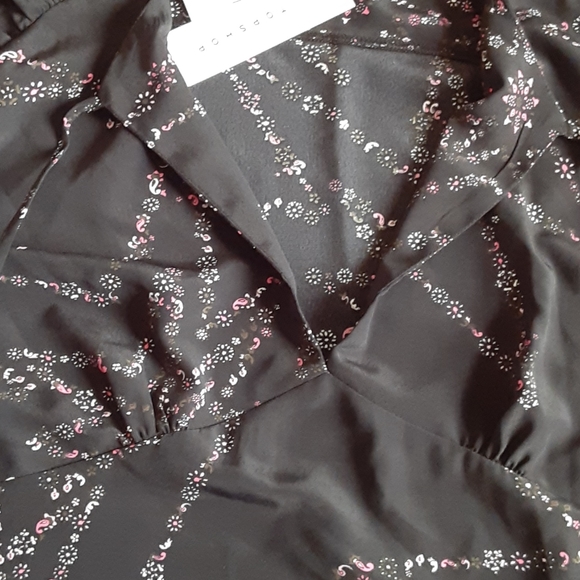 Topshop Starry Floral Print Prairie Blouse - Picture 7 of 10